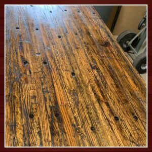 reclaimed wood polished